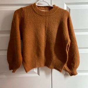 Fluffy cropped sweater